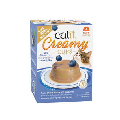 Catit | Creamy Cups Mousse para gatos (4 cups)