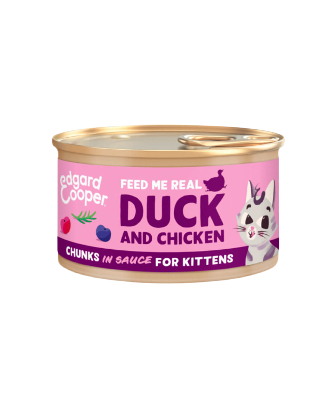 Edgard & Cooper | KITTEN - Trocitos de Pato y Pollo con Arándanos (85g)