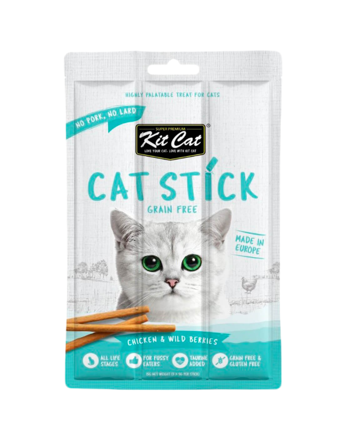 Kit Cat | Cat Stick Pollo con frutos del bosque (15g)