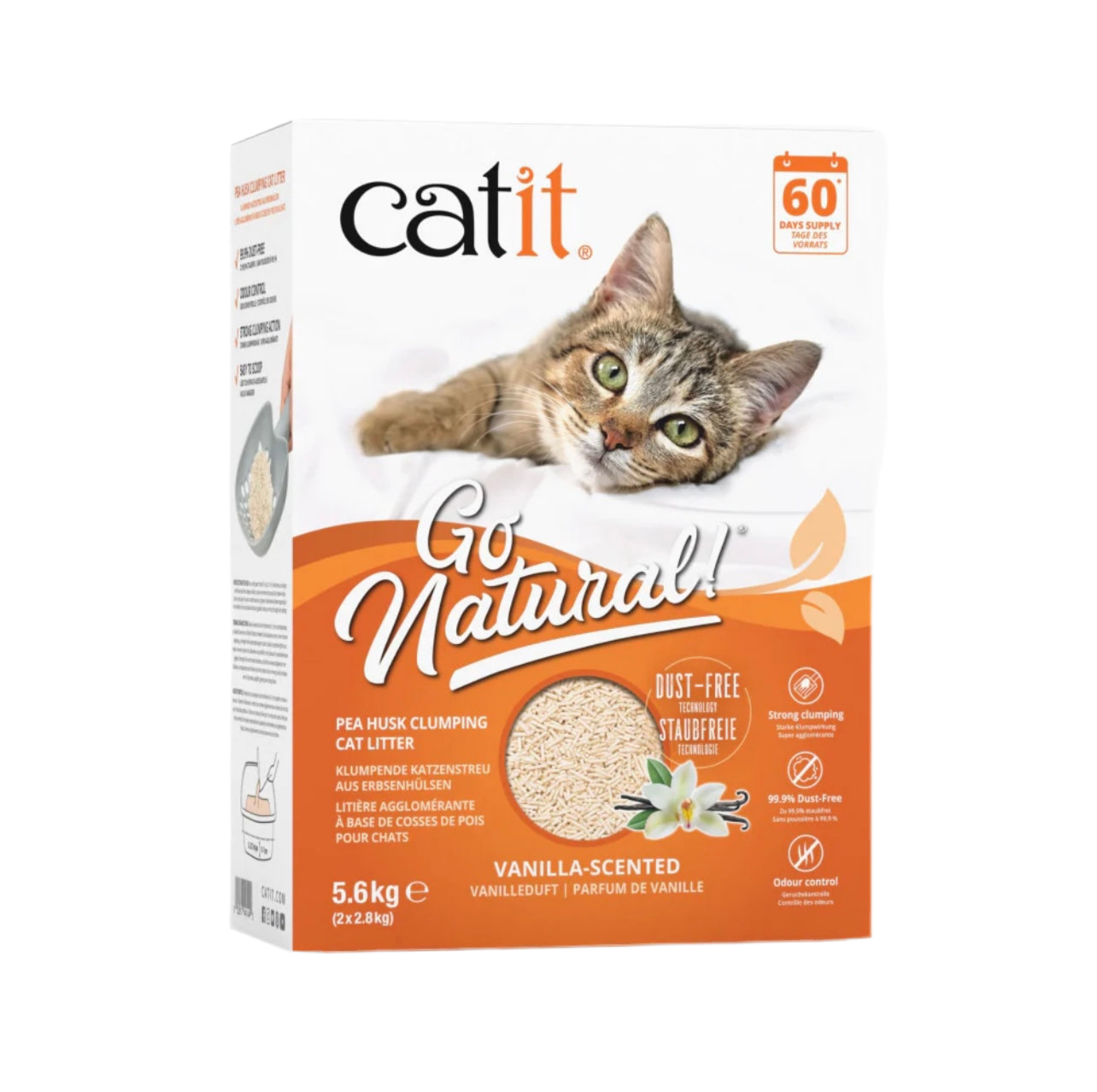 Catit | Arena para Gatos Aglomerante de Cáscara de Guisante Go Natural