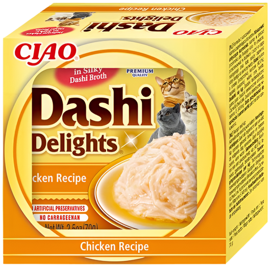 Sobre Dashi Delights de Pollo para gatos en caldito estilo japonés