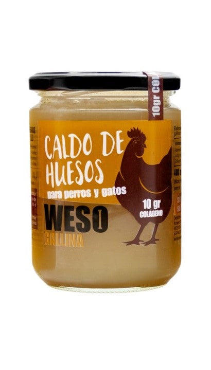 Weso Caldo de Huesos Gallina Gato y Perro