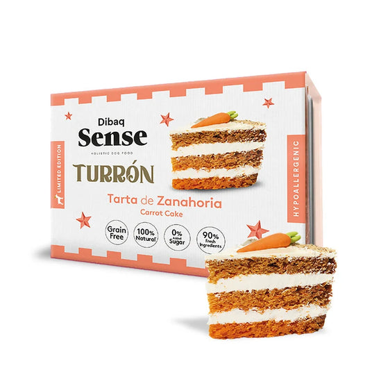 Dibaq Sense Turrón artesanal para perros y gatos, snack navideño sin cereales ni azúcares, con carne fresca y textura blanda.