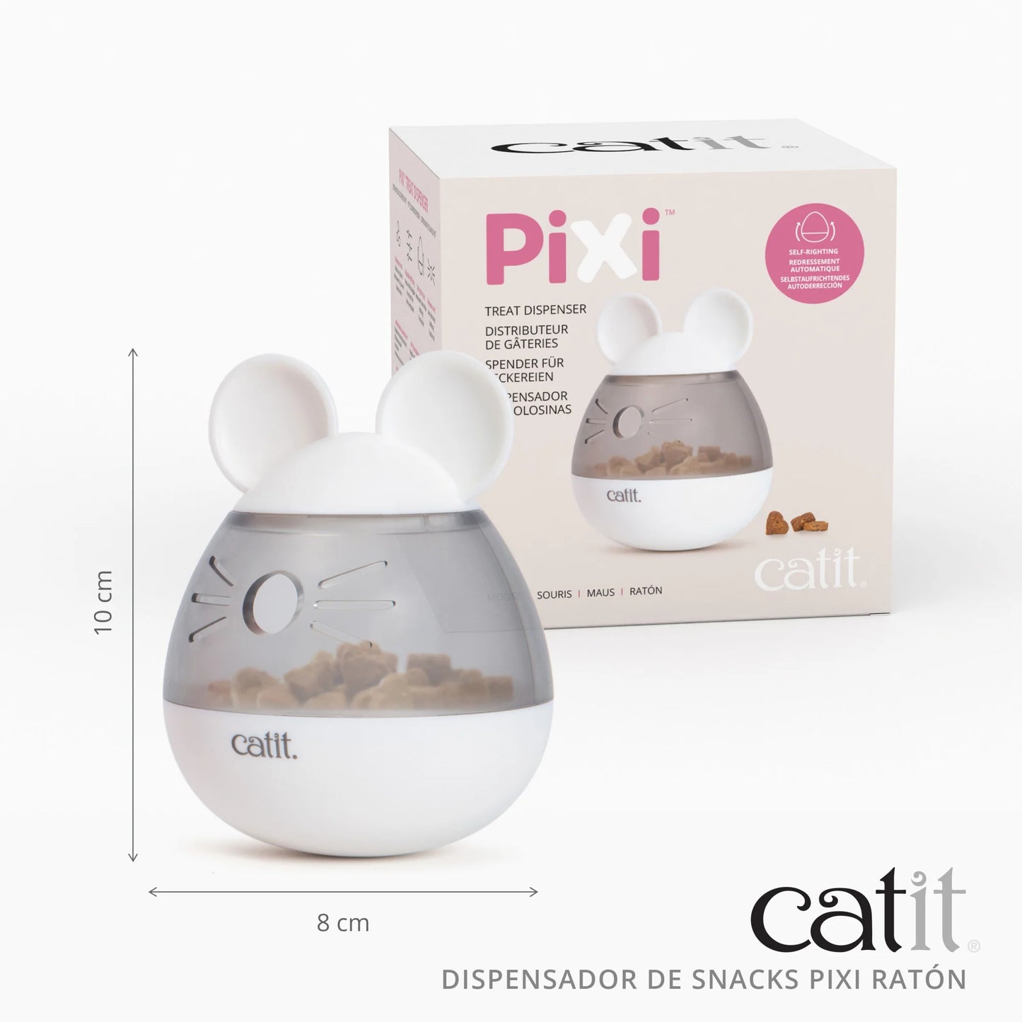Dispensador de pienso para gatos con forma de ratón Catit PIXI