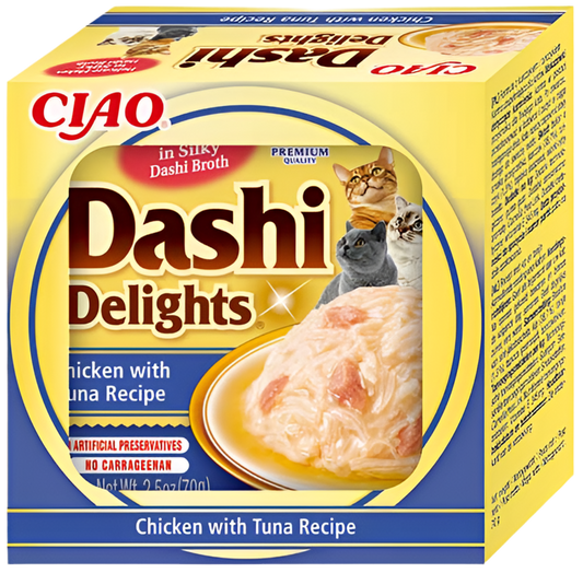 Inaba | Dashi Delights Pollo con atún (6x70g)