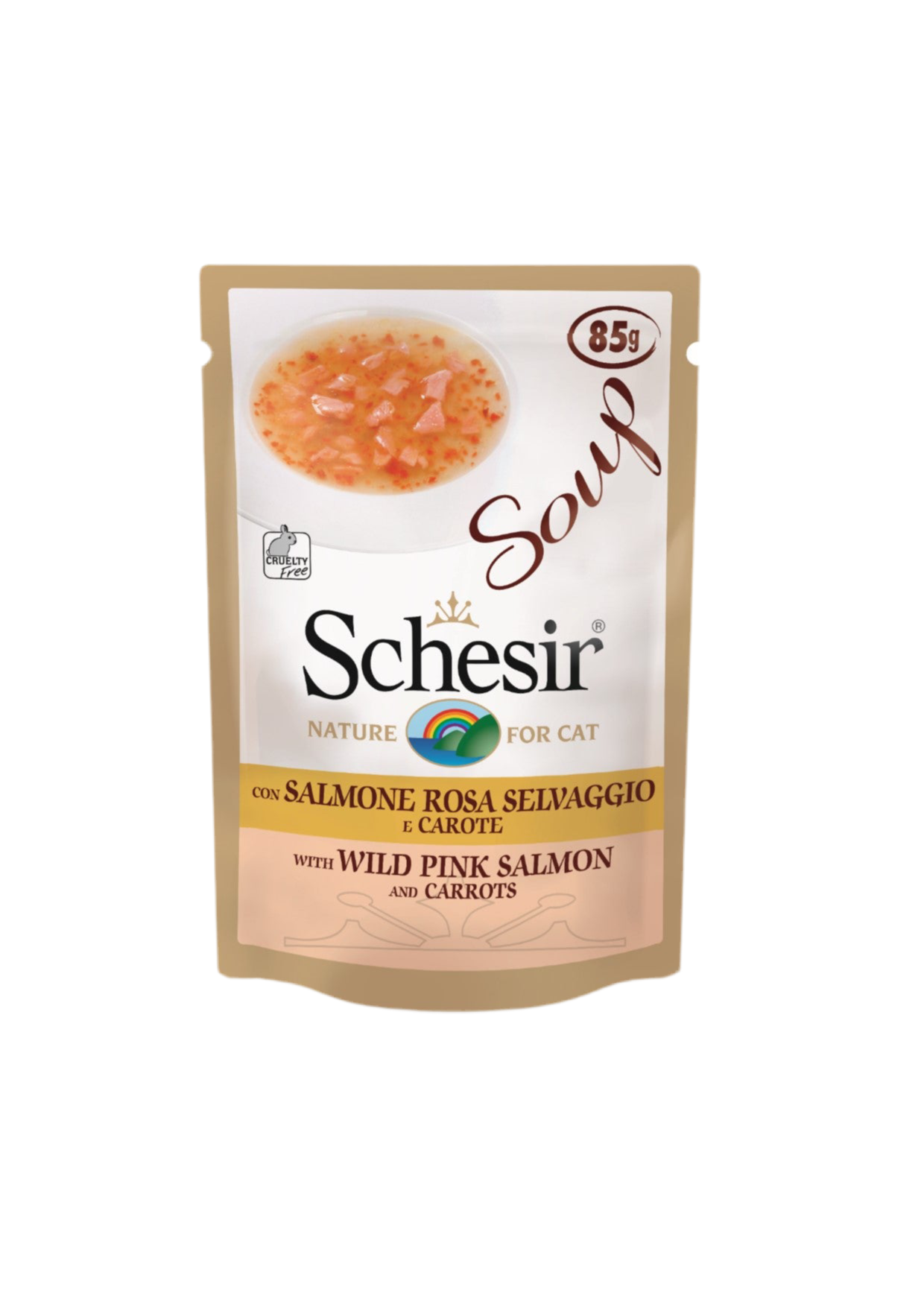 Schesir | Sopa de salmón rosado salvaje y zanahorias