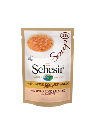 Schesir | Sopa de salmón rosado salvaje y zanahorias