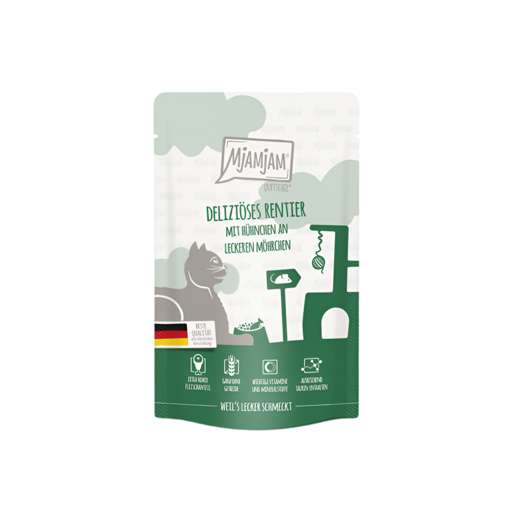 MjaMjaM | Reno exquisito con pollo y zanahorias gustosas (125g)