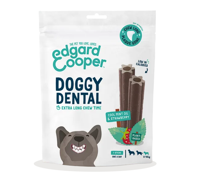 Edgard & Cooper | Fresa y Menta - Snack Dental Perro S (120g)