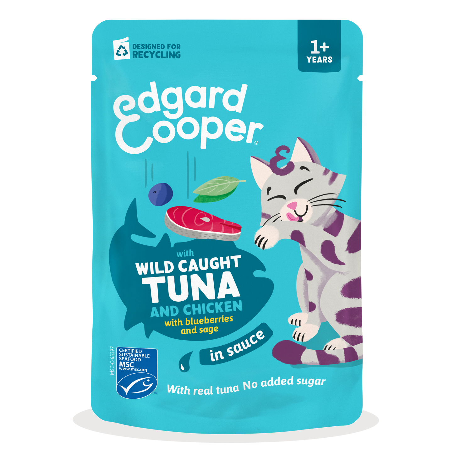 Edgar & Cooper Atún y Pollo en Salsa 85g comida húmeda para gatos