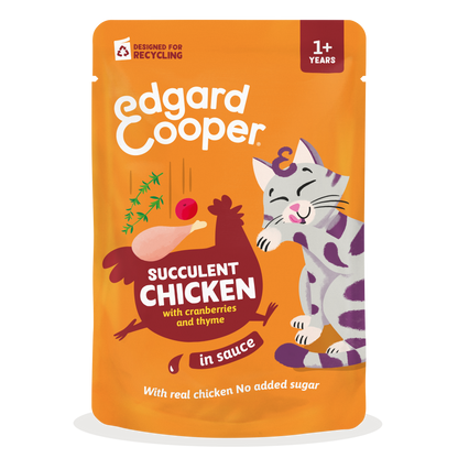 Edgar & Cooper Pollo en Salsa 85g comida húmeda para gatos