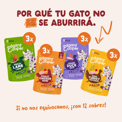 Edgar & Cooper multipack comida húmeda en salsa para gatos