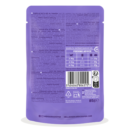 Edgar & Cooper pato y pavo en salsa 85 g