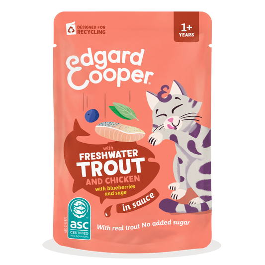 Edgard & Cooper Trucha y Pollo en Salsa para gatos 85 g