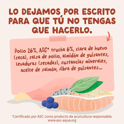 Edgard & Cooper receta de trucha y pollo 85 g