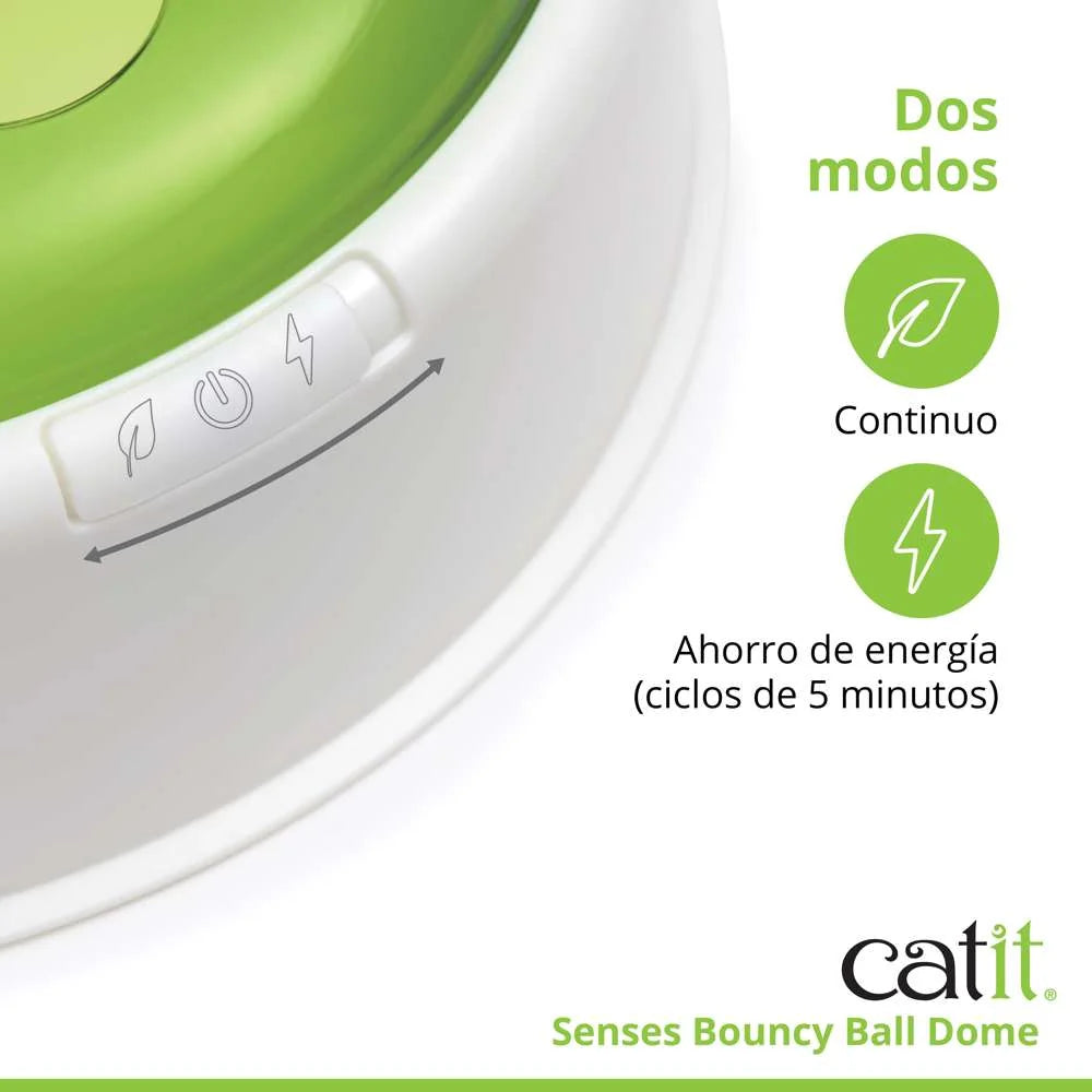 Envase del juguete electrónico Catit Senses 2.0 Bouncy Ball Dome para gatos