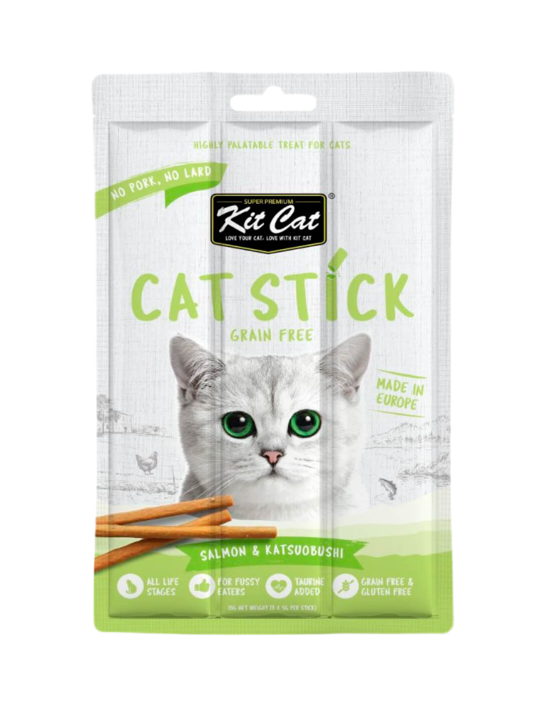 Kit Cat | Cat Stick 15g - Salmón con Katsuobushi