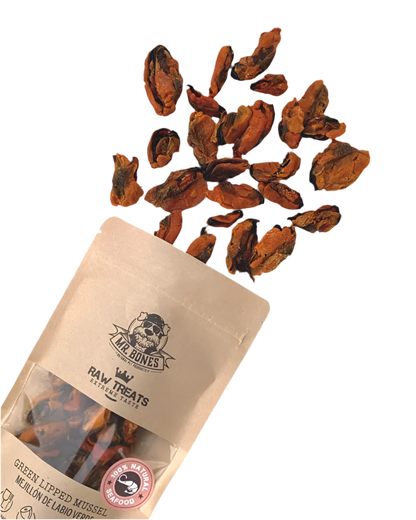 Mr. Bones | Raw Treats Mejillón de labio verde – Snack natural para perro y gato