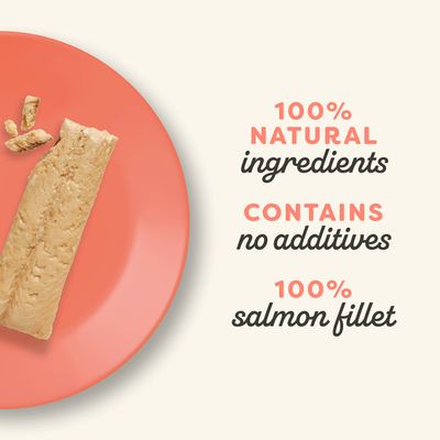 Filete de salmón 100 por ciento natural para gatos