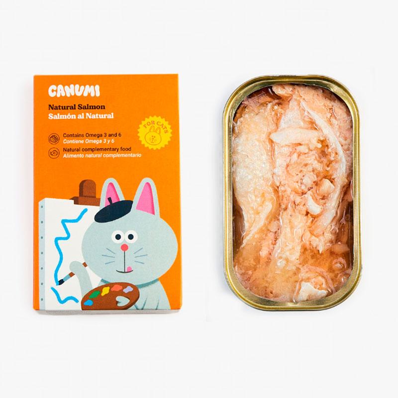 Filetes de salmón Canumi con agua de conservación