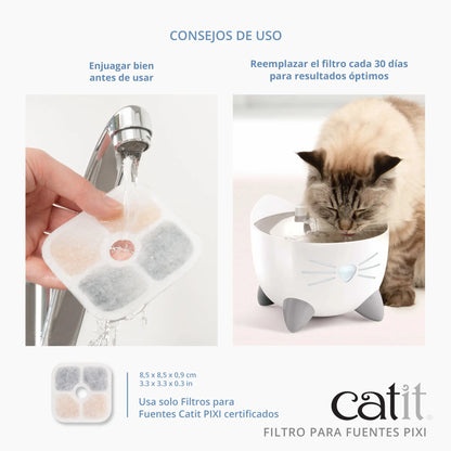 Filtro de agua para gatos que elimina impurezas Catit PIXI