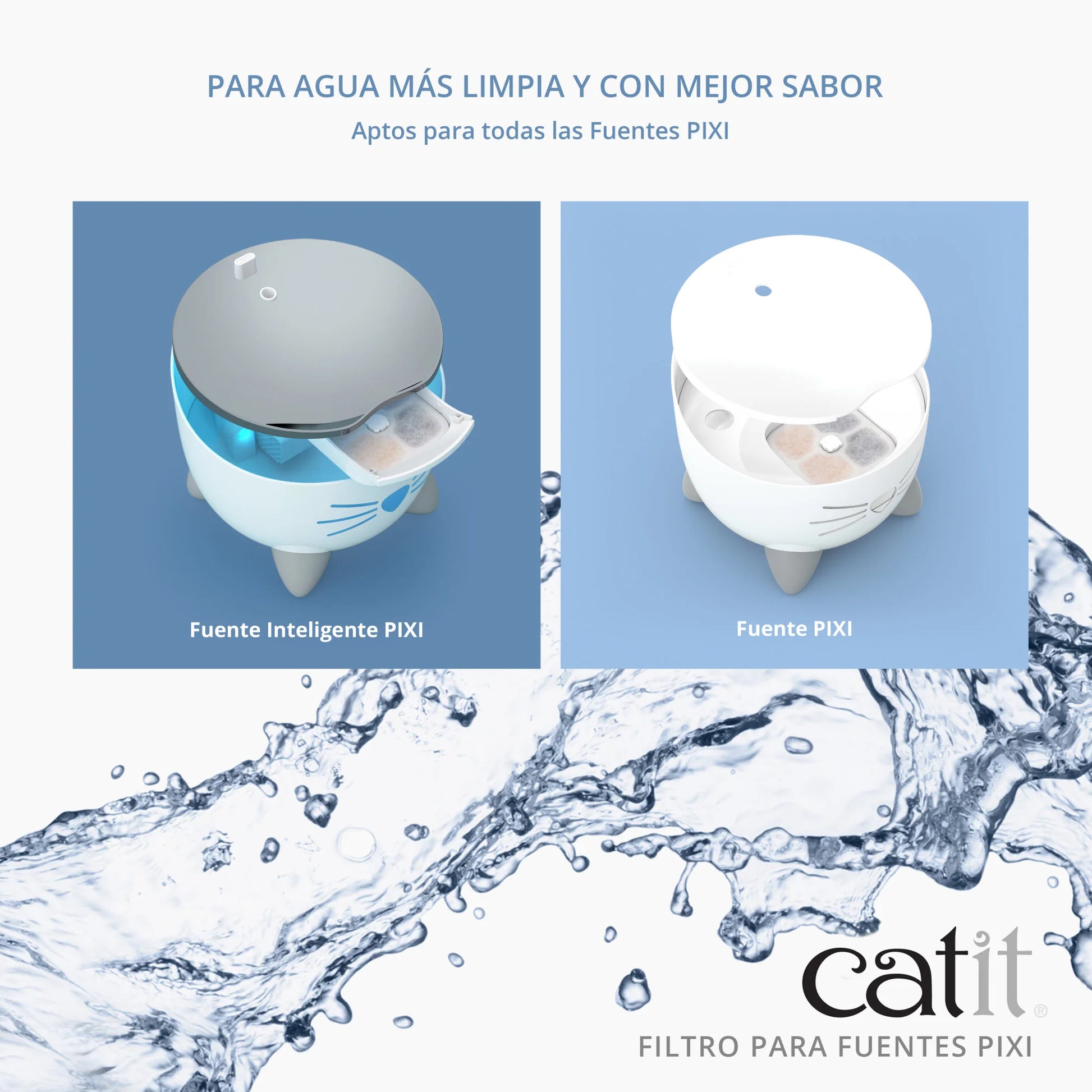 Filtro para fuente de gato que reduce calcio y magnesio