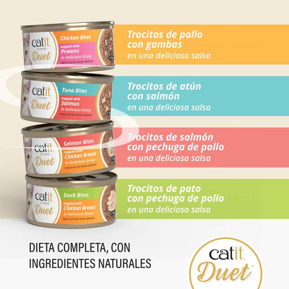 Gato comiendo Catit Cuisine Duet