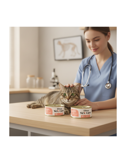 Gato con Dibaq Vet Care Urinary Struvite dieta veterinaria