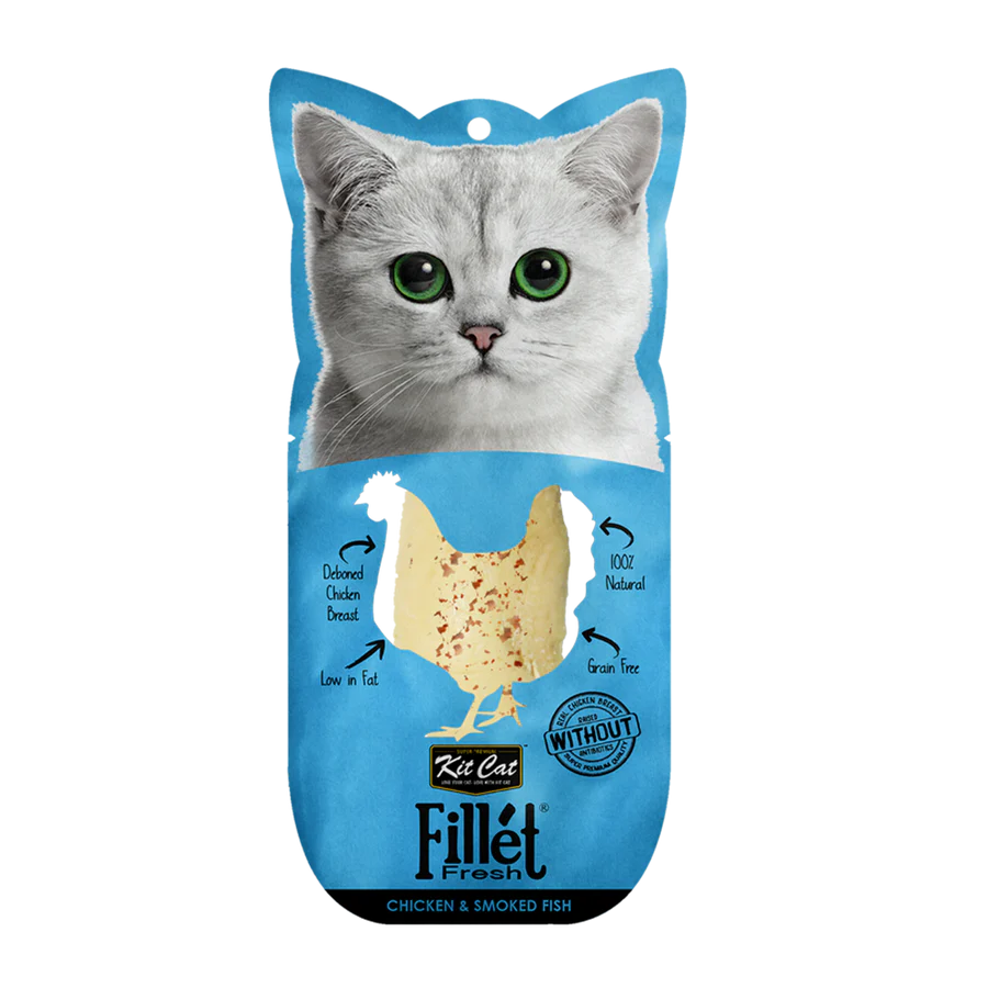 Kit Cat | Fillet Fresh - Pollo con pescado ahumado (30g)