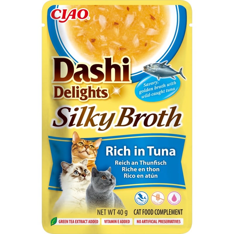 Inaba Churu Dashi Delights Silky Atún 70g para gatos