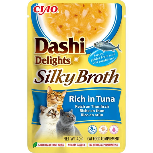 Inaba Churu Dashi Delights Silky Atún 70g para gatos