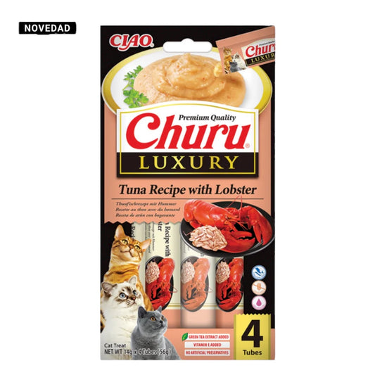 Inaba Churu Luxury Atún con Bogavante 4x14g | Snack Gourmet para Gatos