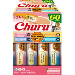 Inaba Churu Variedades de Salmón pack 60x14g para gatos