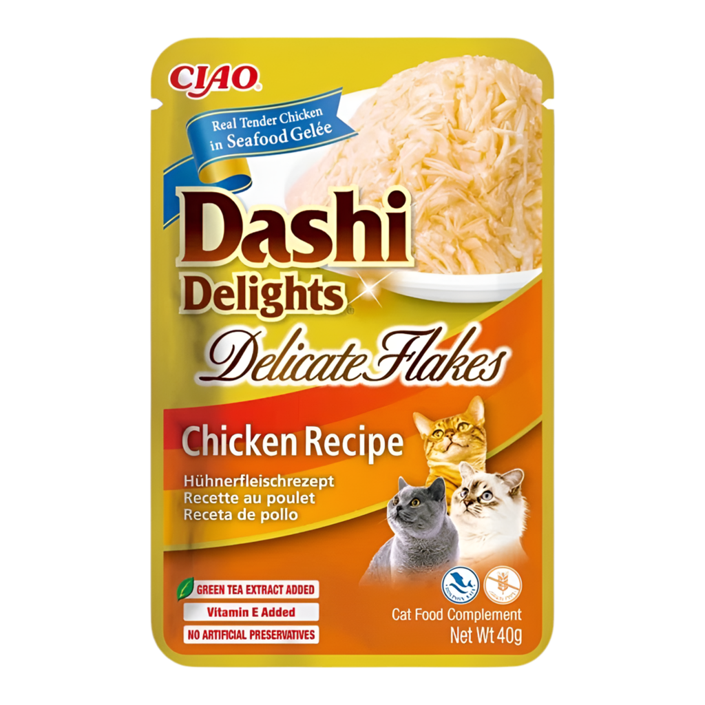 Inaba Dashi Delicate Flakes Pollo 40 g complemento húmedo para gatos
