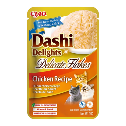 Inaba Dashi Delicate Flakes Pollo 40 g complemento húmedo para gatos