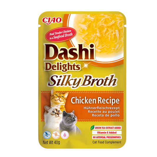 Inaba Dashi Silky Broth pollo 40g para gatos