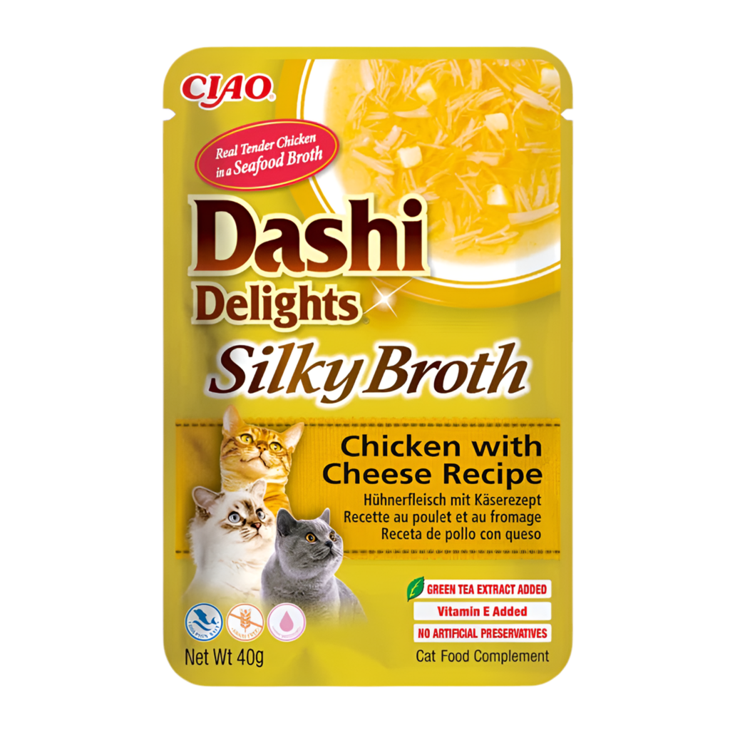 Inaba Dashi Silky Broth pollo con queso 40g para gatos