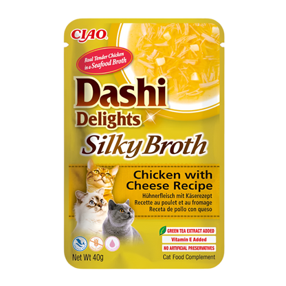Inaba Dashi Silky Broth pollo con queso 40g para gatos