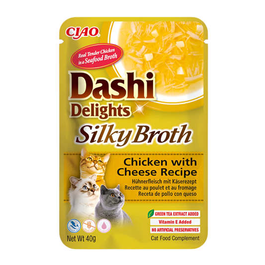 Inaba Dashi Silky Broth pollo con queso 40g para gatos