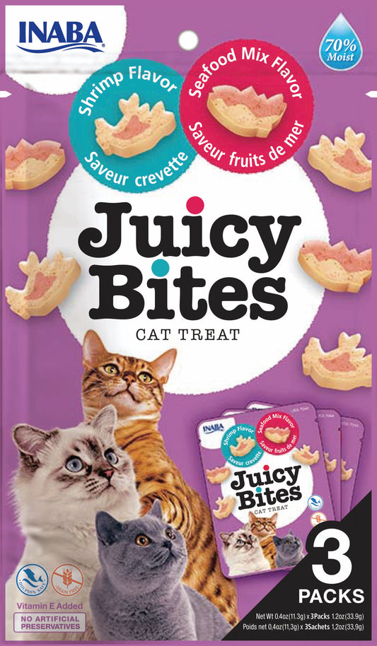 Inaba Juicy Bites Gambas y Marisco 3x11g snack blando para gatos