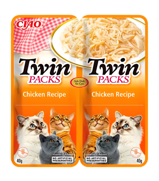Inaba Twin Pack Pollo 2x40g comida húmeda complementaria para gatos