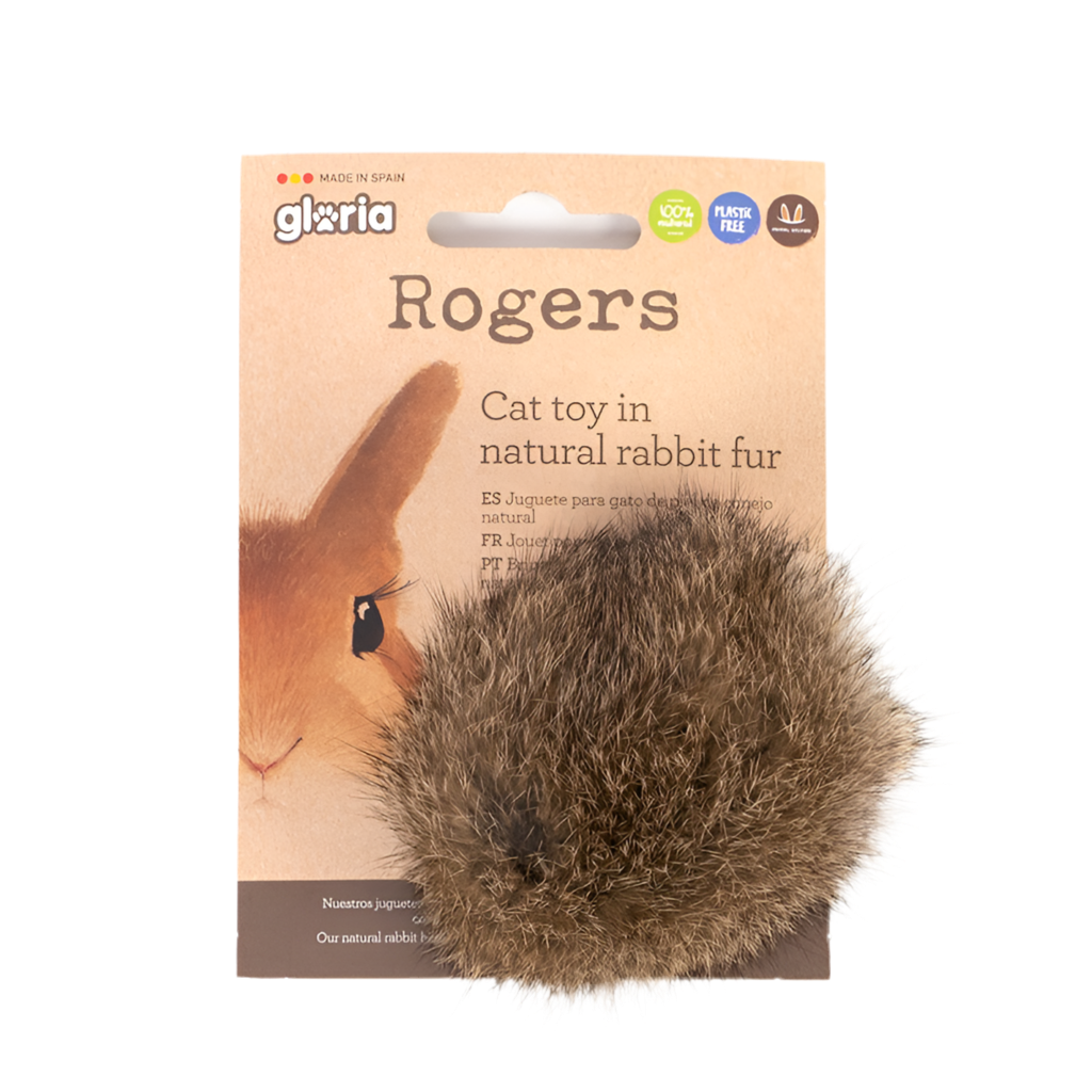 Juguete Gloria Rogers para gatos elaborado con piel natural de conejo