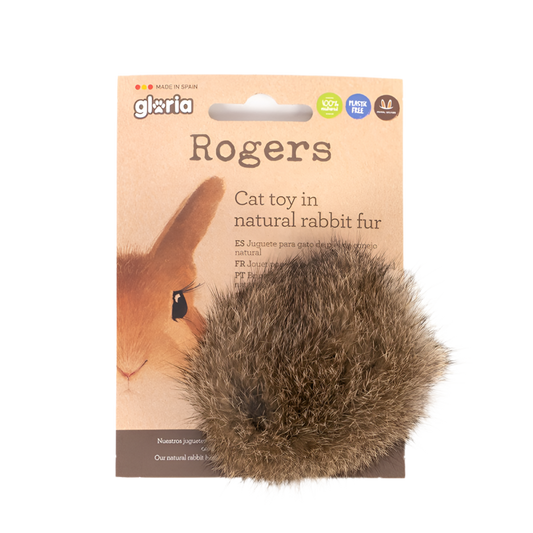 Juguete Gloria Rogers para gatos elaborado con piel natural de conejo