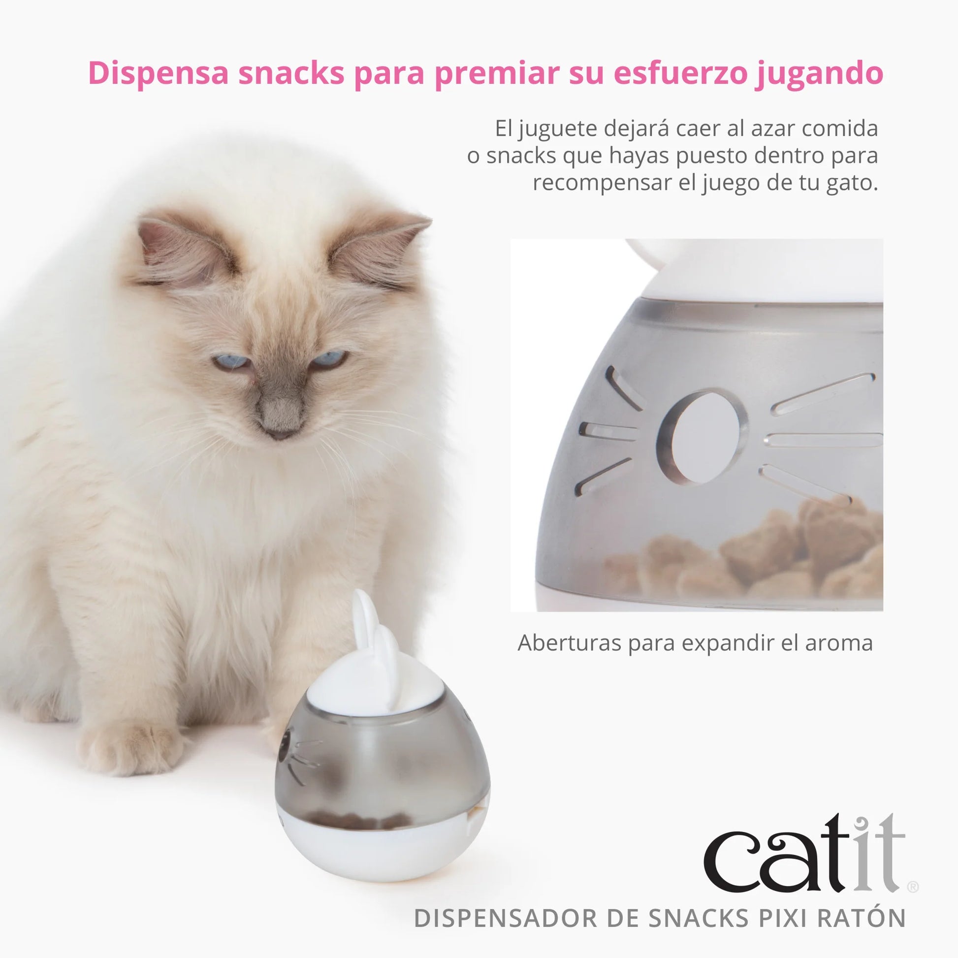 Juguete interactivo para gatos con comida dentro Catit