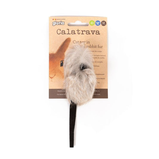 Juguete natural Gloria Calatrava para gatos con piel de conejo
