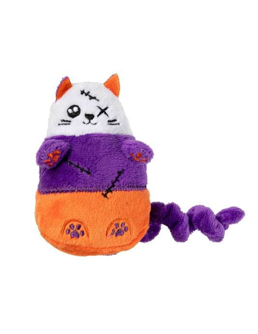 Juguete para gatos FuzzYard Candy Claws con catnip y campanita, edición Halloween.