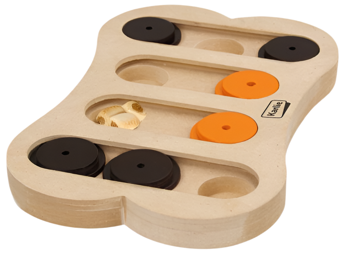 Karlie Apollo juguete de inteligencia de madera para perros y gatos