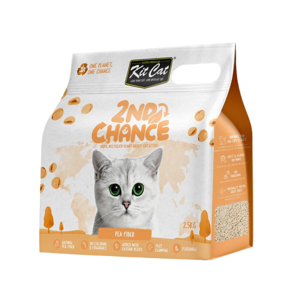 Kit Cat 2nd Chance arena vegetal de guisante y yuca 2,5 kg para gatos