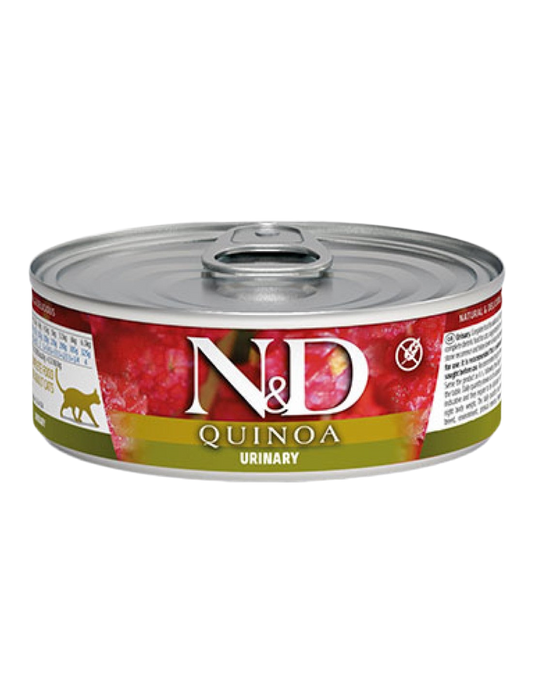 Lata Farmina N&D Quinoa Urinary gato 80g comida húmeda