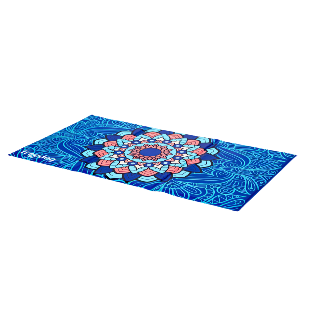 MANDALA-AZUL - Alfombra refrescante eco Freedog para perros y gatos, mantiene fresco hasta 4 °C